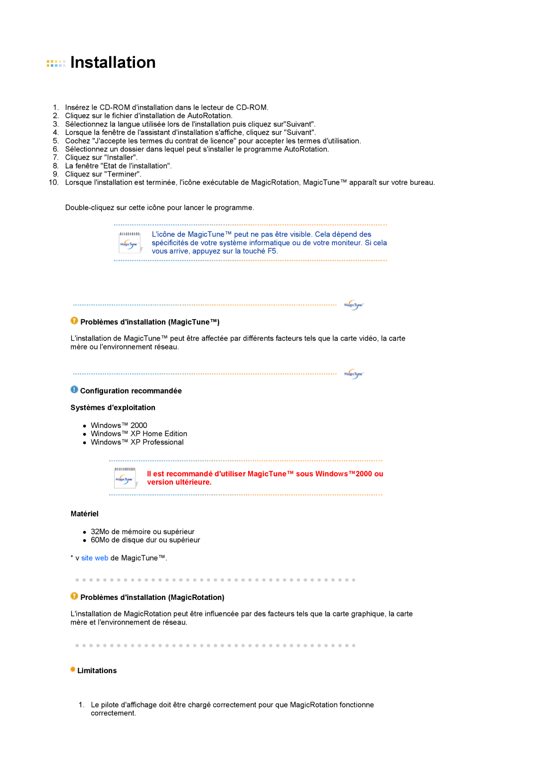 Samsung LS19PFDQFV/EDC manual Installation 