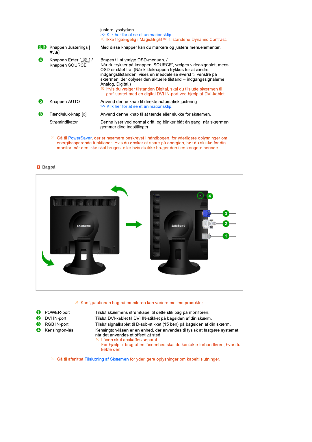 Samsung LS19PFDQFV/EDC, LS19PFDQSQ/EDC manual Bagpå 