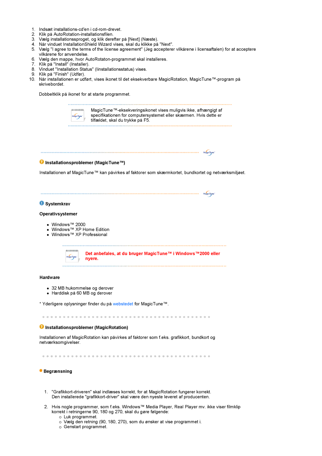 Samsung LS19PFDQFV/EDC, LS19PFDQSQ/EDC manual Systemkrav Operativsystemer 