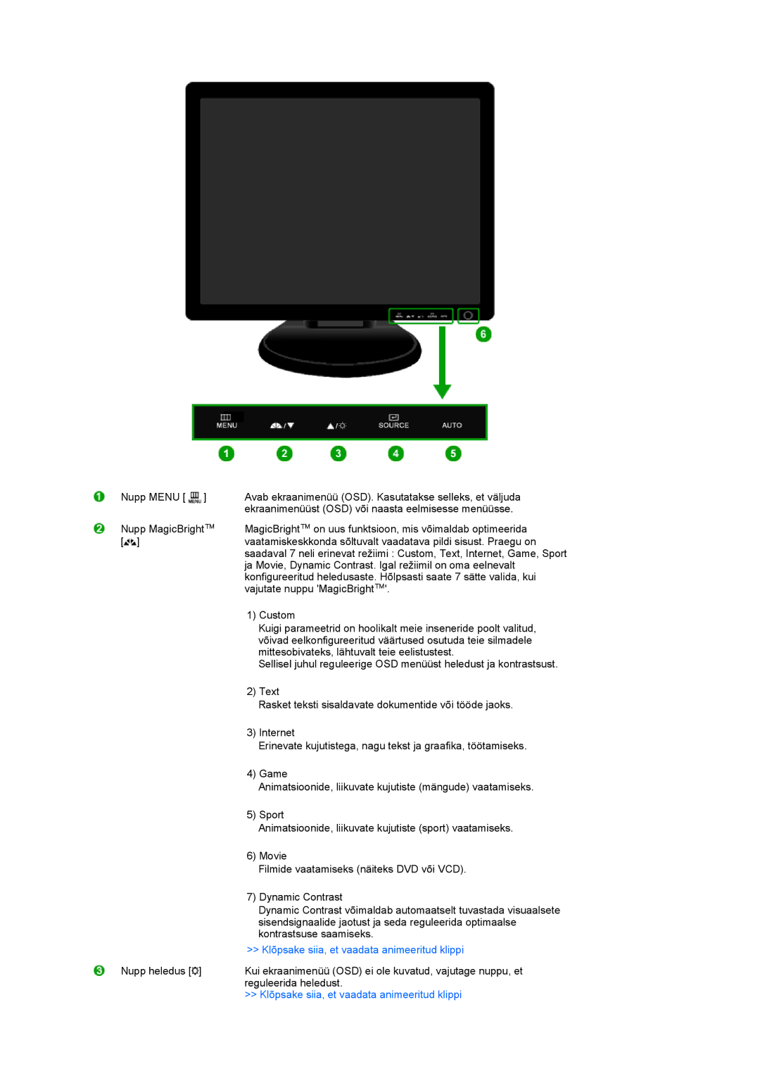 Samsung LS19PFDQSQ/EDC, LS19PFDQFV/EDC manual Klõpsake siia, et vaadata animeeritud klippi 