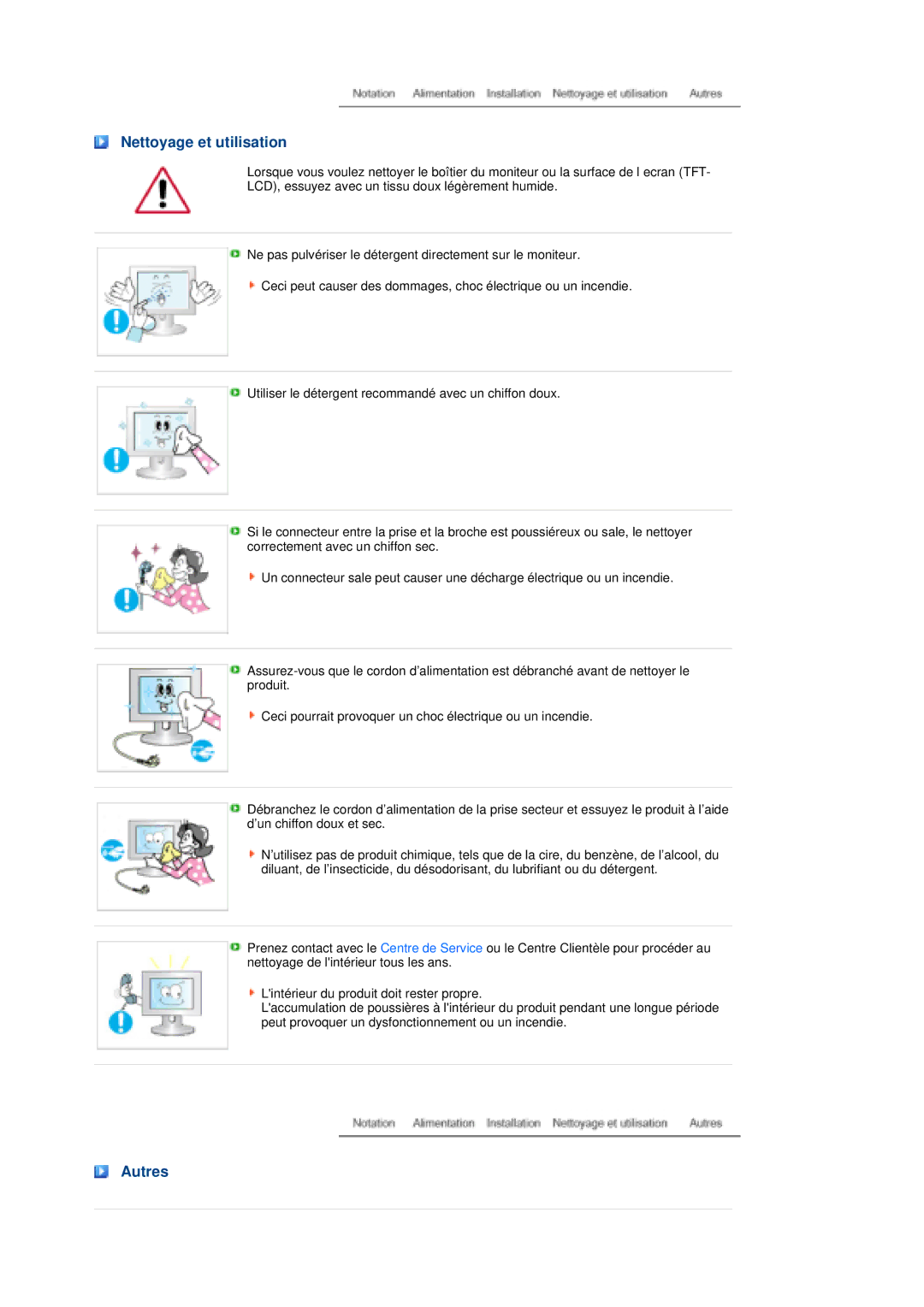 Samsung LS19PFGDFV/EDC manual Nettoyage et utilisation 