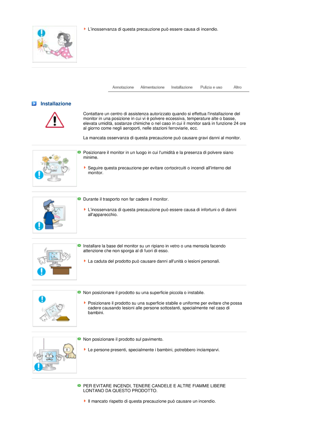 Samsung LS19PFGDFV/EDC manual Installazione 