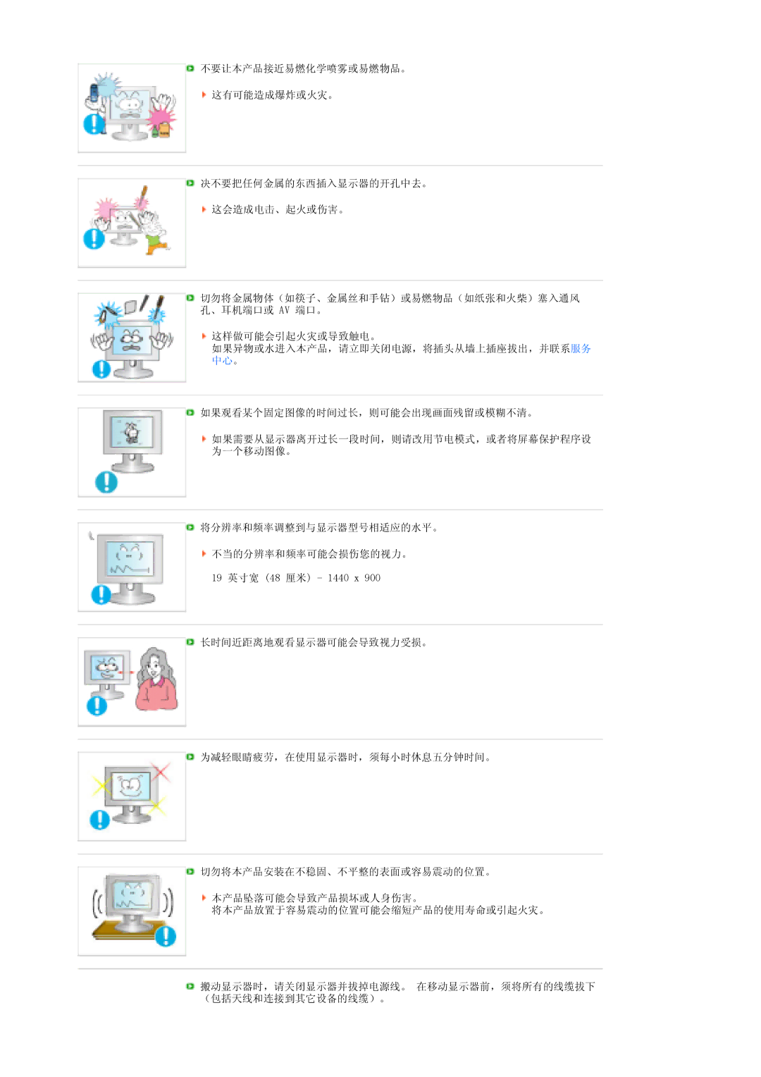 Samsung LS19PFGDFV/EDC manual 19 英寸宽 48 厘米 1440 x 