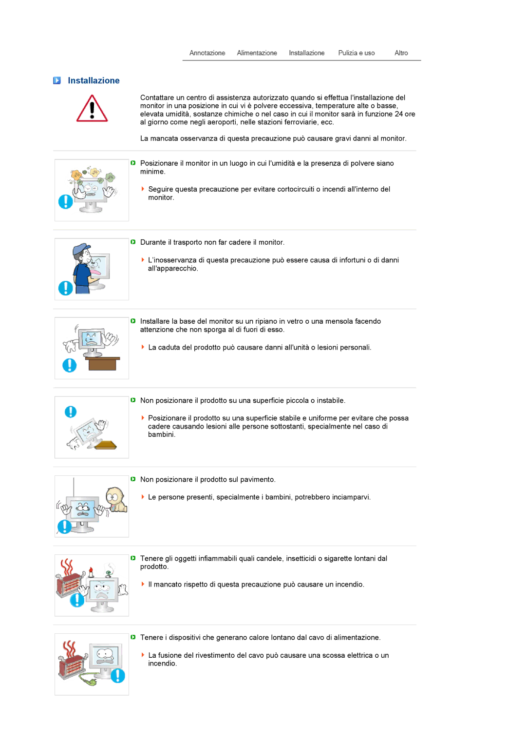 Samsung LS19PFWDFV/EDC, LS19MEWSFV/EDC manual Installazione 