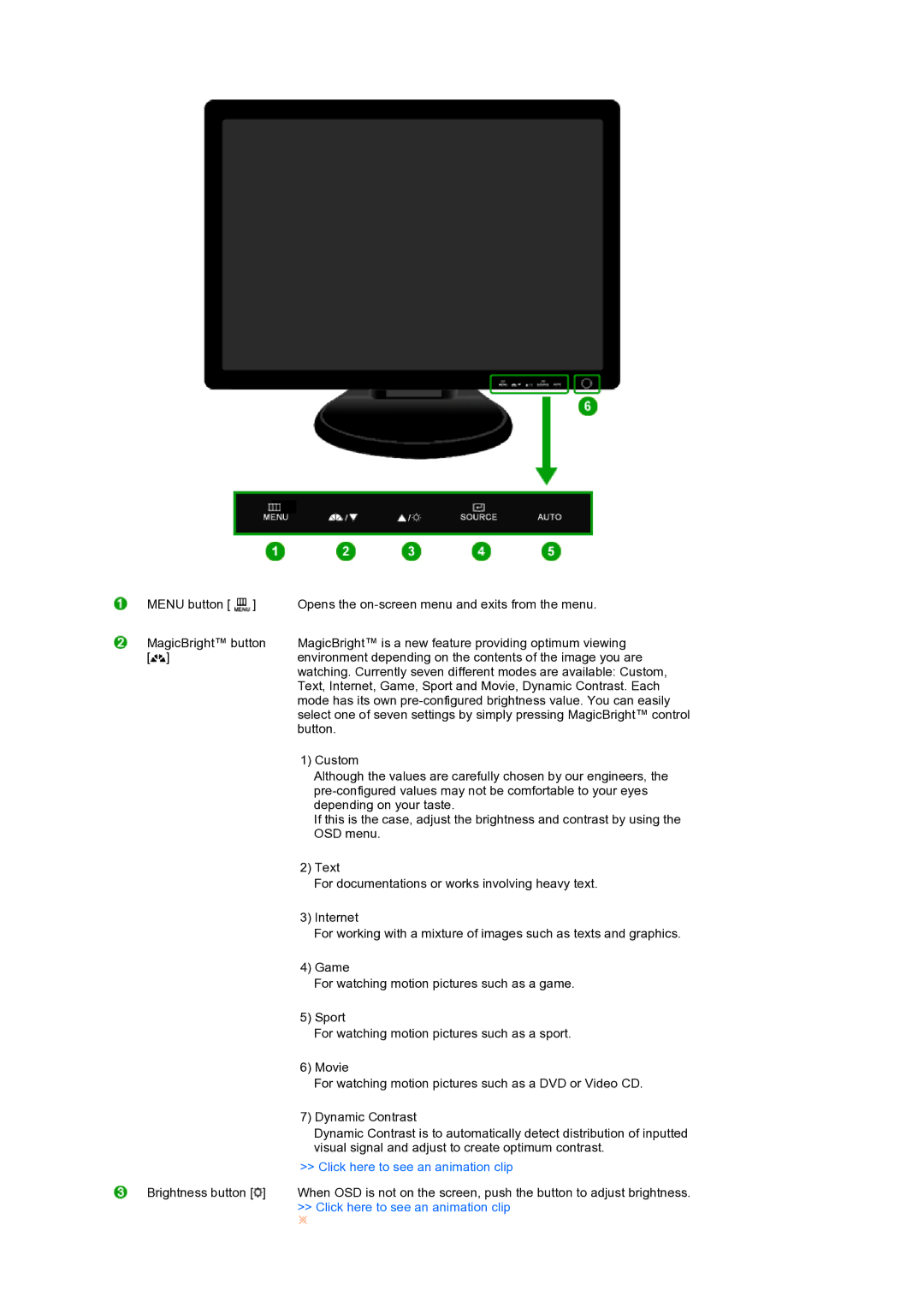 Samsung LS19PFWDFV/EDC manual Click here to see an animation clip 