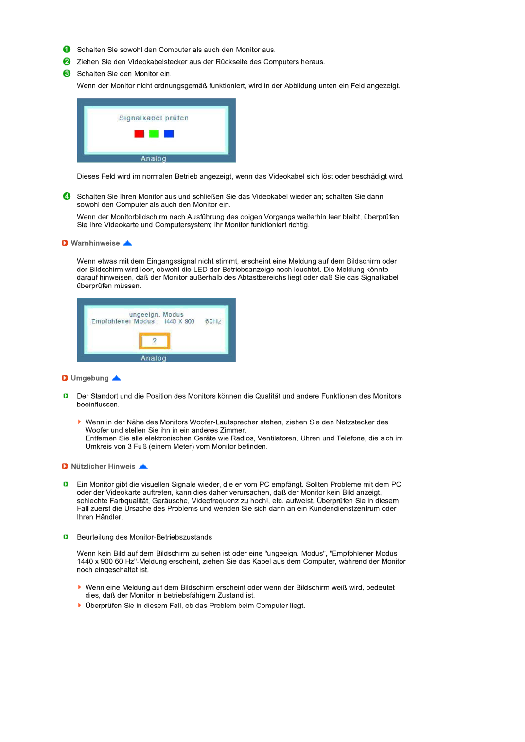 Samsung LS19PFWDFV/EDC manual Warnhinweise, Umgebung, Nützlicher Hinweis 