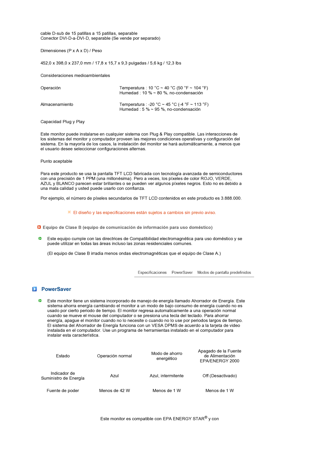 Samsung LS19PFWDFV/EDC manual PowerSaver, Epa/Energy 