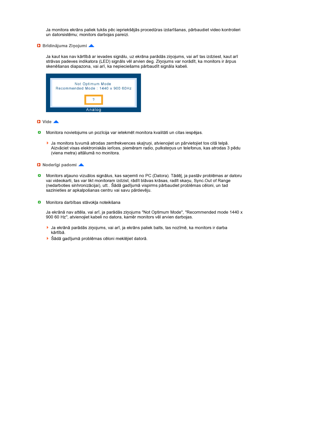 Samsung LS19PFWDFV/EDC manual Brīdinājuma Ziņojumi, Vide, Noderīgi padomi 