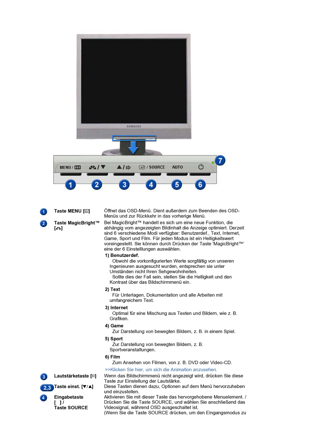 Samsung LS19PLMTSQ/EDC, LS17PLMTSQ/EDC manual Benutzerdef 