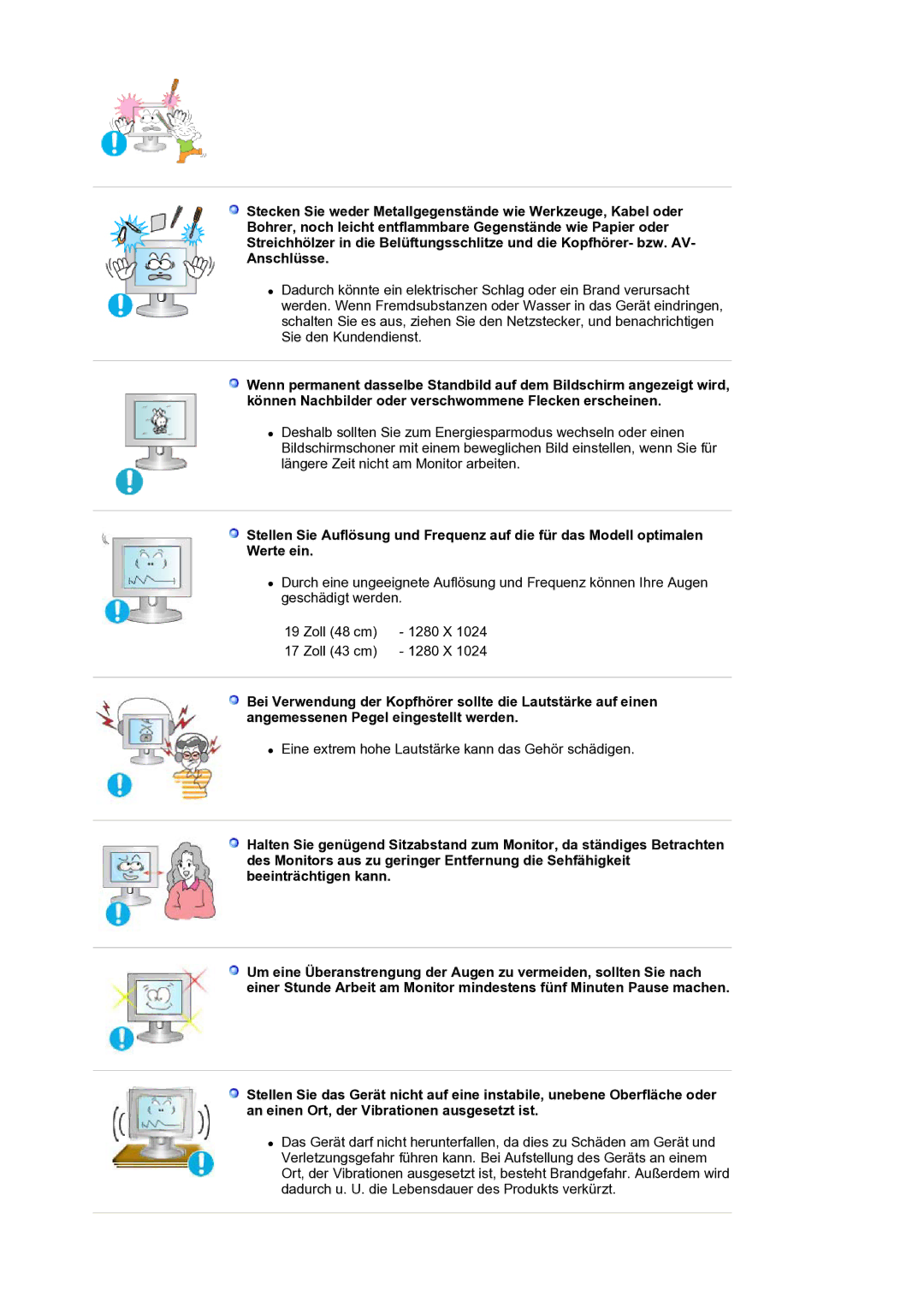 Samsung LS19PLMTSQ/EDC, LS17PLMTSQ/EDC manual Zoll 43 cm 