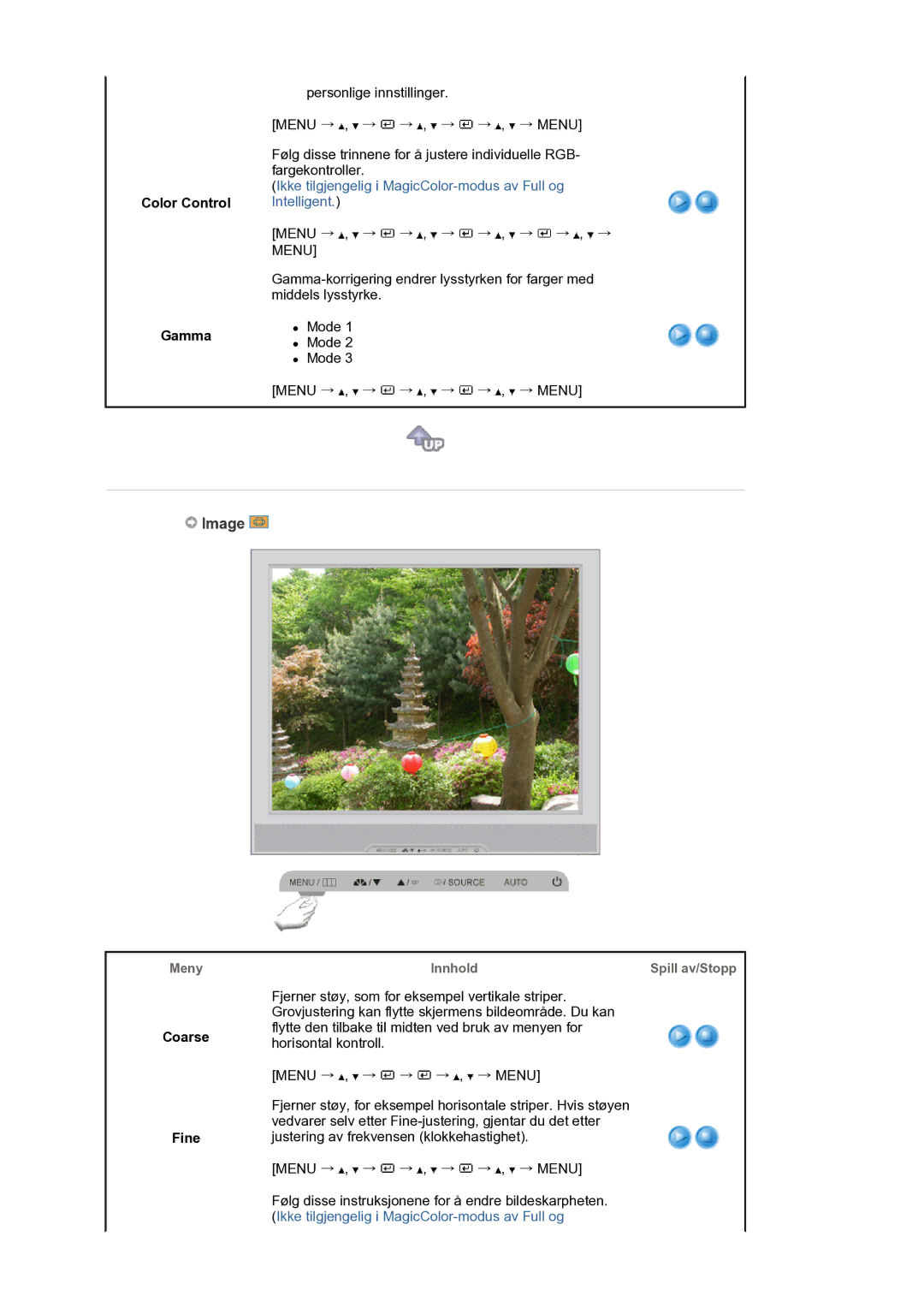 Samsung LS19PLMTSQ/EDC, LS17PLMTSQ/EDC manual Color Control Gamma, Coarse Fine 