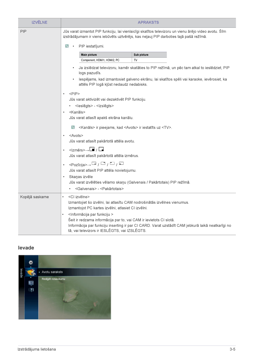 Samsung LS19PTDSF/EN, LS24PTDSF/EN, LS20PTDSF/EN, LS22PTDSF/EN manual Ievade 