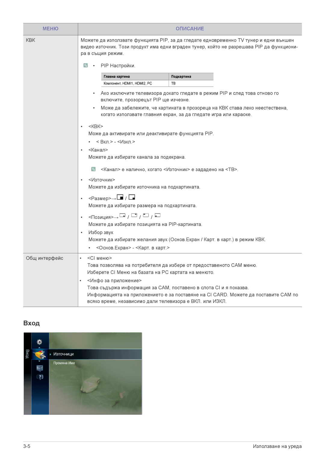 Samsung LS20PTDSF/EN, LS19PTDSF/EN, LS24PTDSF/EN, LS23PTDSF/EN, LS22PTDSF/EN manual Вход 