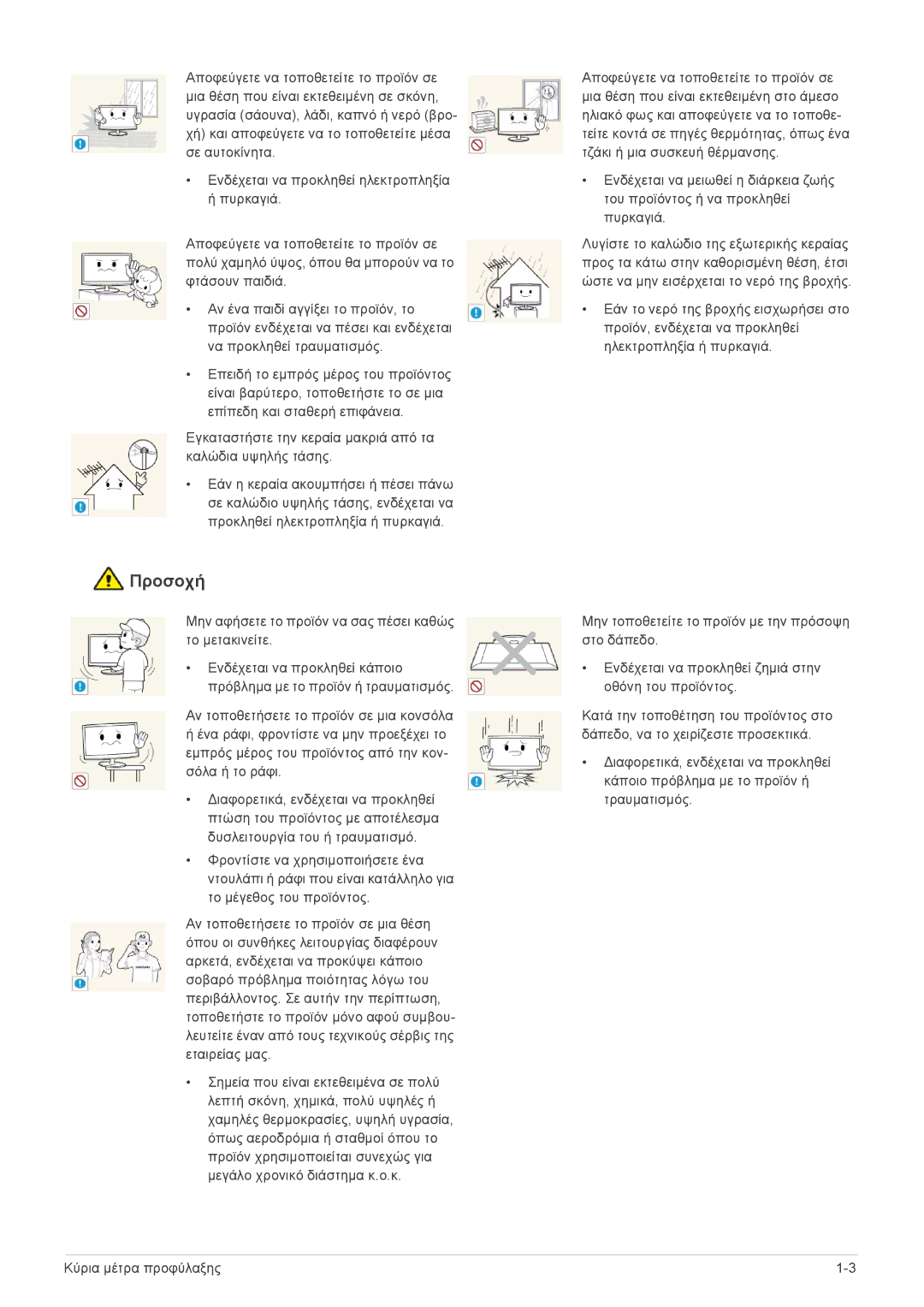 Samsung LS22PTDSF/EN, LS19PTDSF/EN, LS24PTDSF/EN, LS23PTDSF/EN, LS20PTDSF/EN manual Προσοχή 