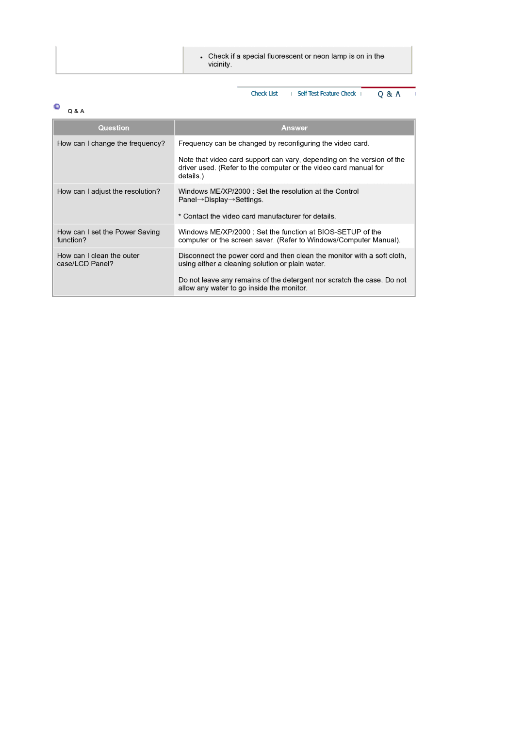 Samsung LS19RTUSS/XSG, LS19RTUSS/EDC manual Question, Answer 