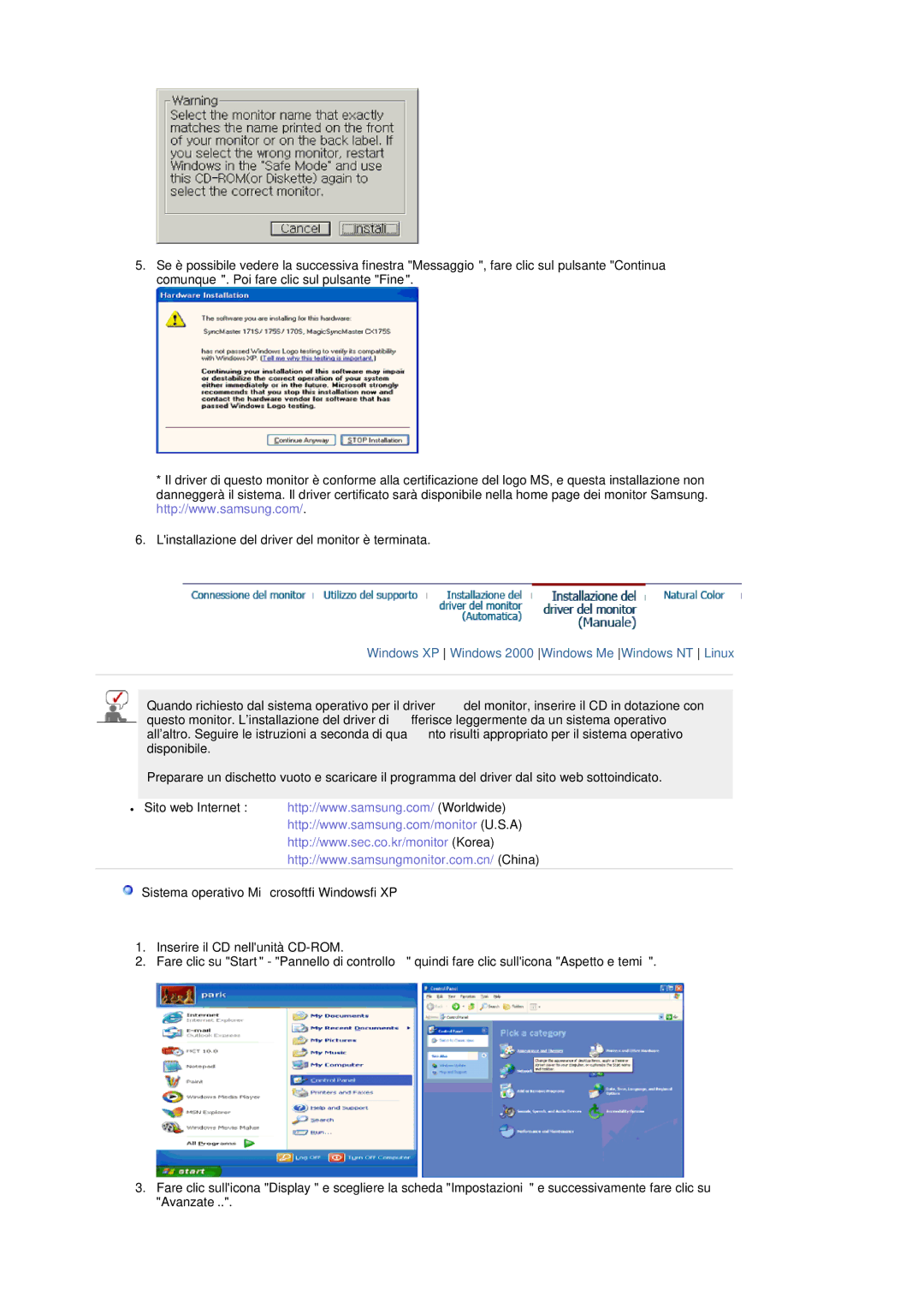 Samsung LS19RTUSS/EDC manual Sistema operativo Microsoft Windows XP 