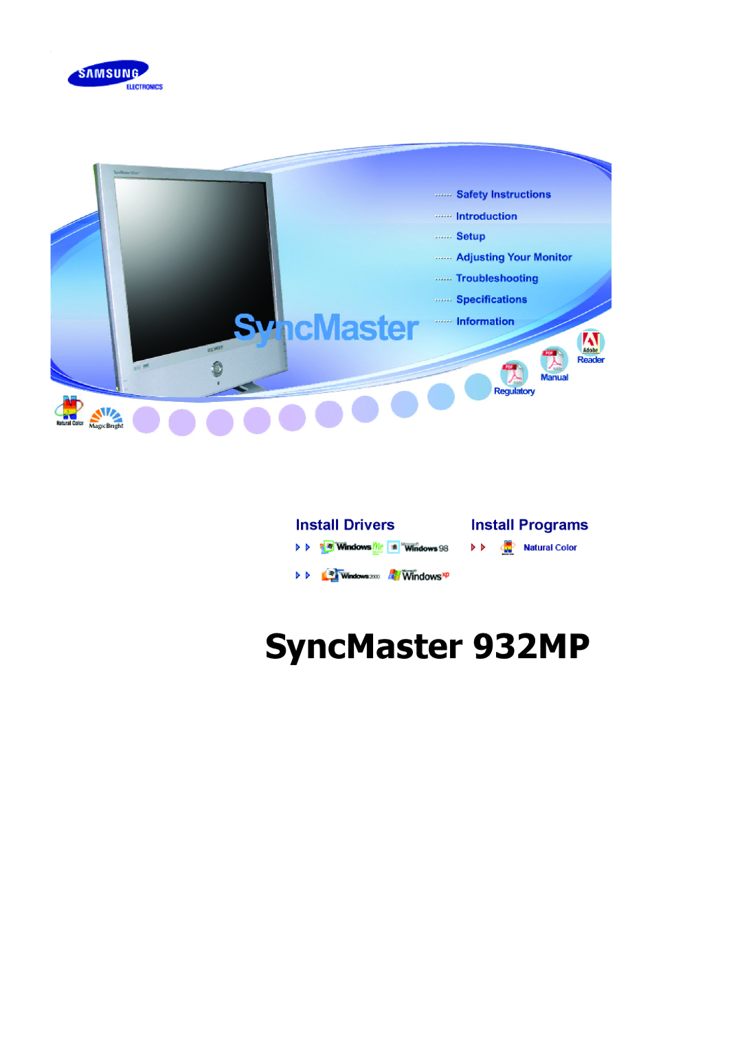 Samsung LS19RTUSSZ/EDC manual SyncMaster 932MP 