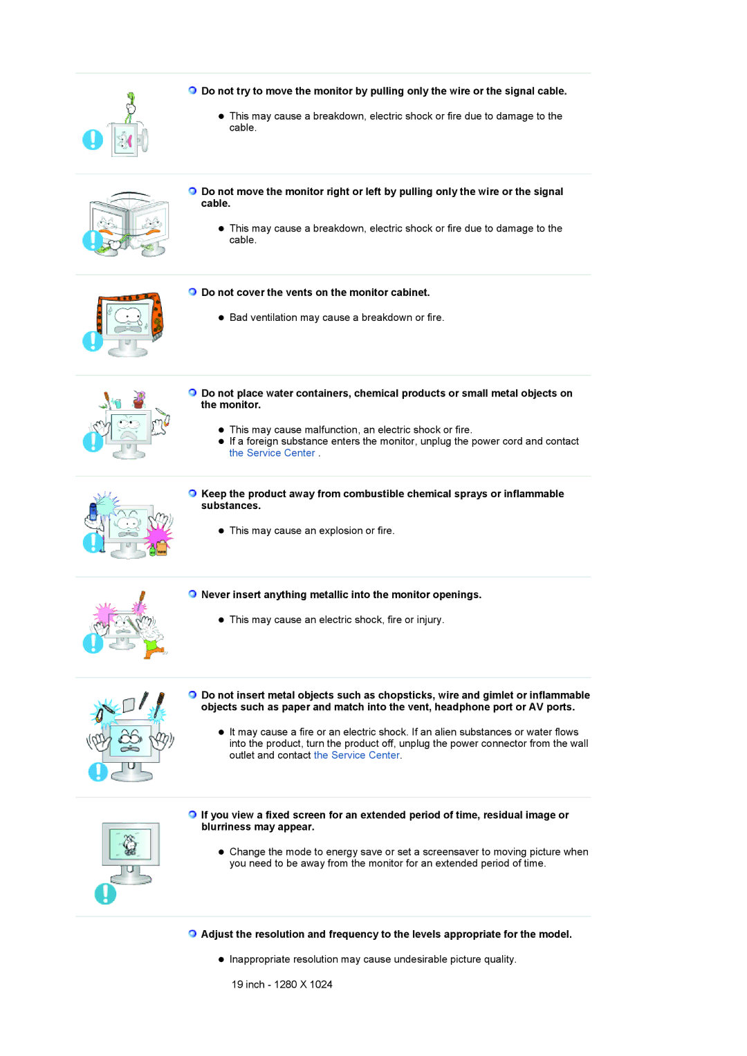 Samsung LS19RTUSSZ/EDC manual Do not cover the vents on the monitor cabinet 