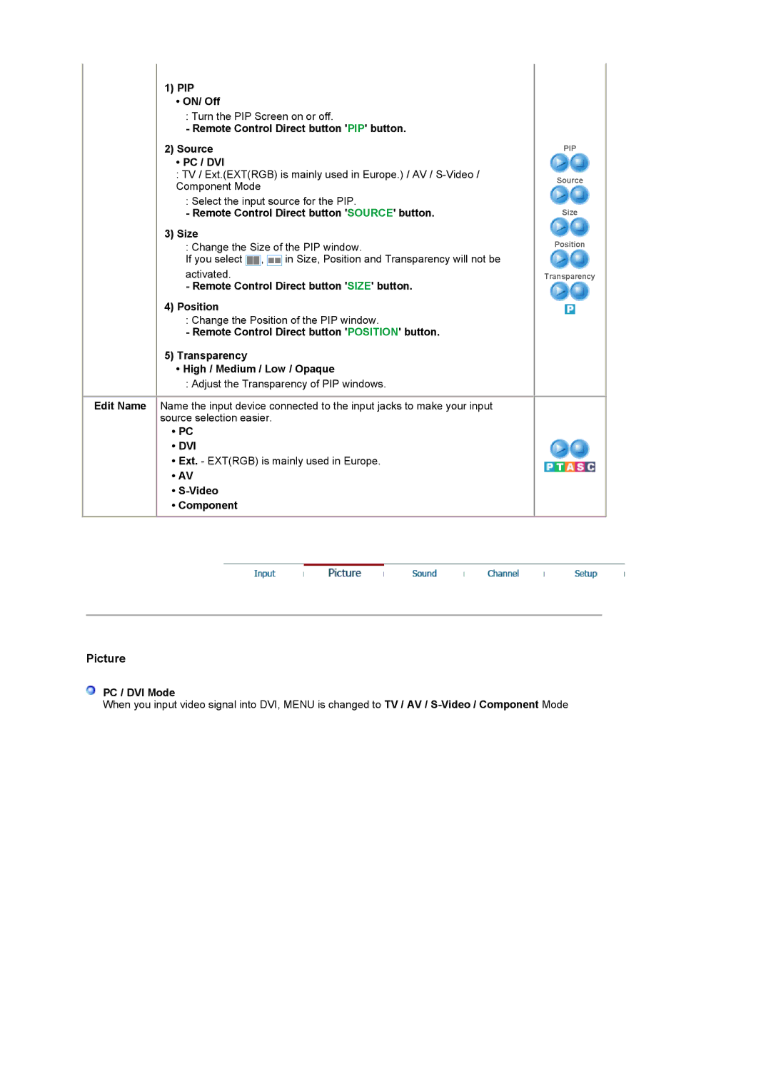 Samsung LS19RTUSSZ/EDC manual Dvi 