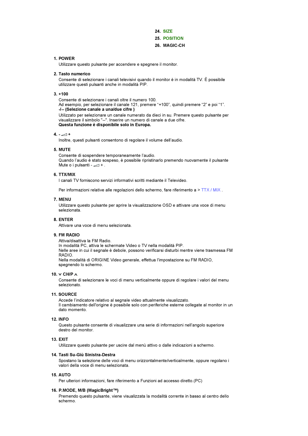 Samsung LS19RTUSSZ/EDC manual MAGIC-CH Power, Mute 