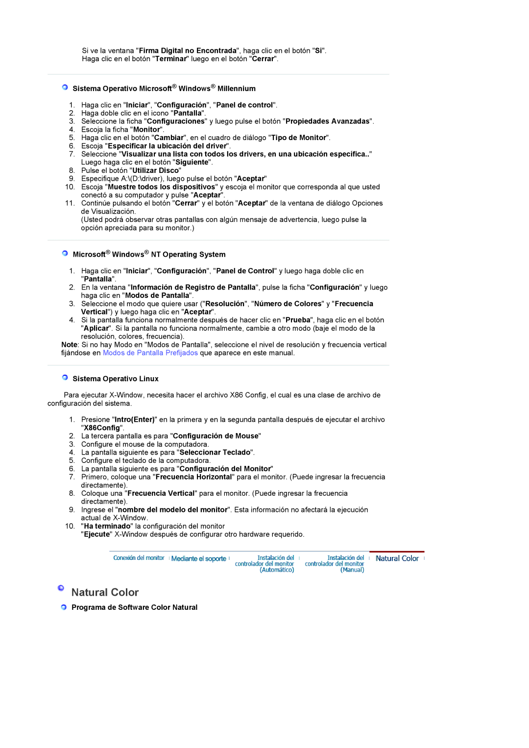 Samsung LS19RTUSSZ/EDC Microsoft Windows NT Operating System, Sistema Operativo Linux, Programa de Software Color Natural 