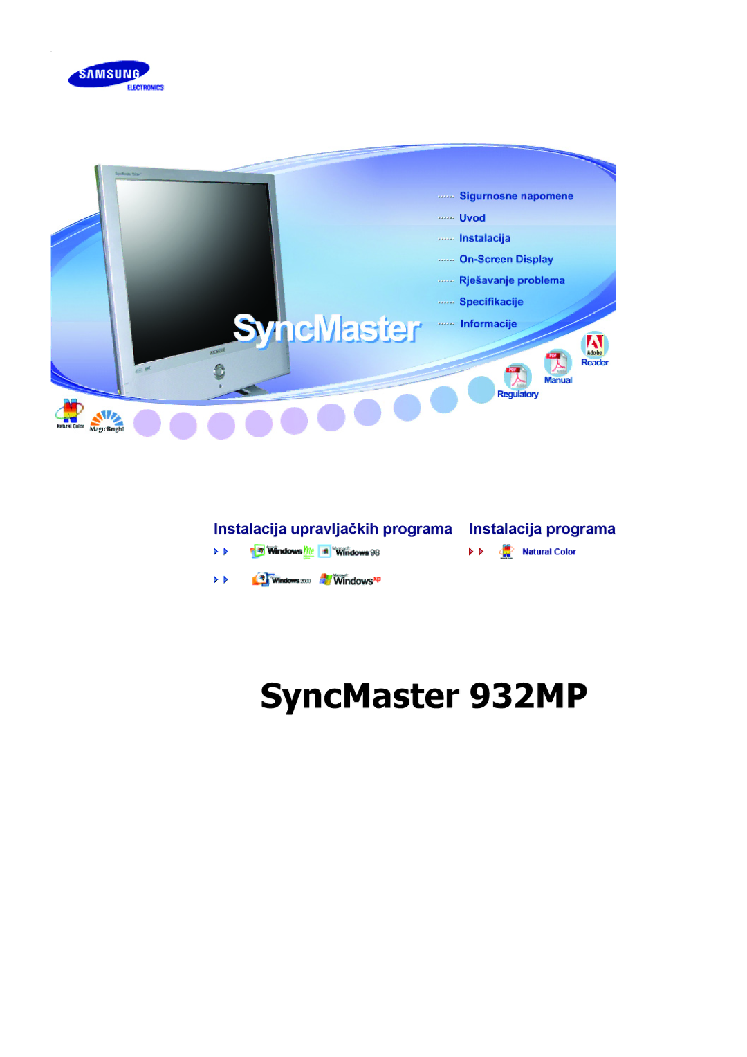 Samsung LS19RTUSSZ/EDC manual SyncMaster 932MP 