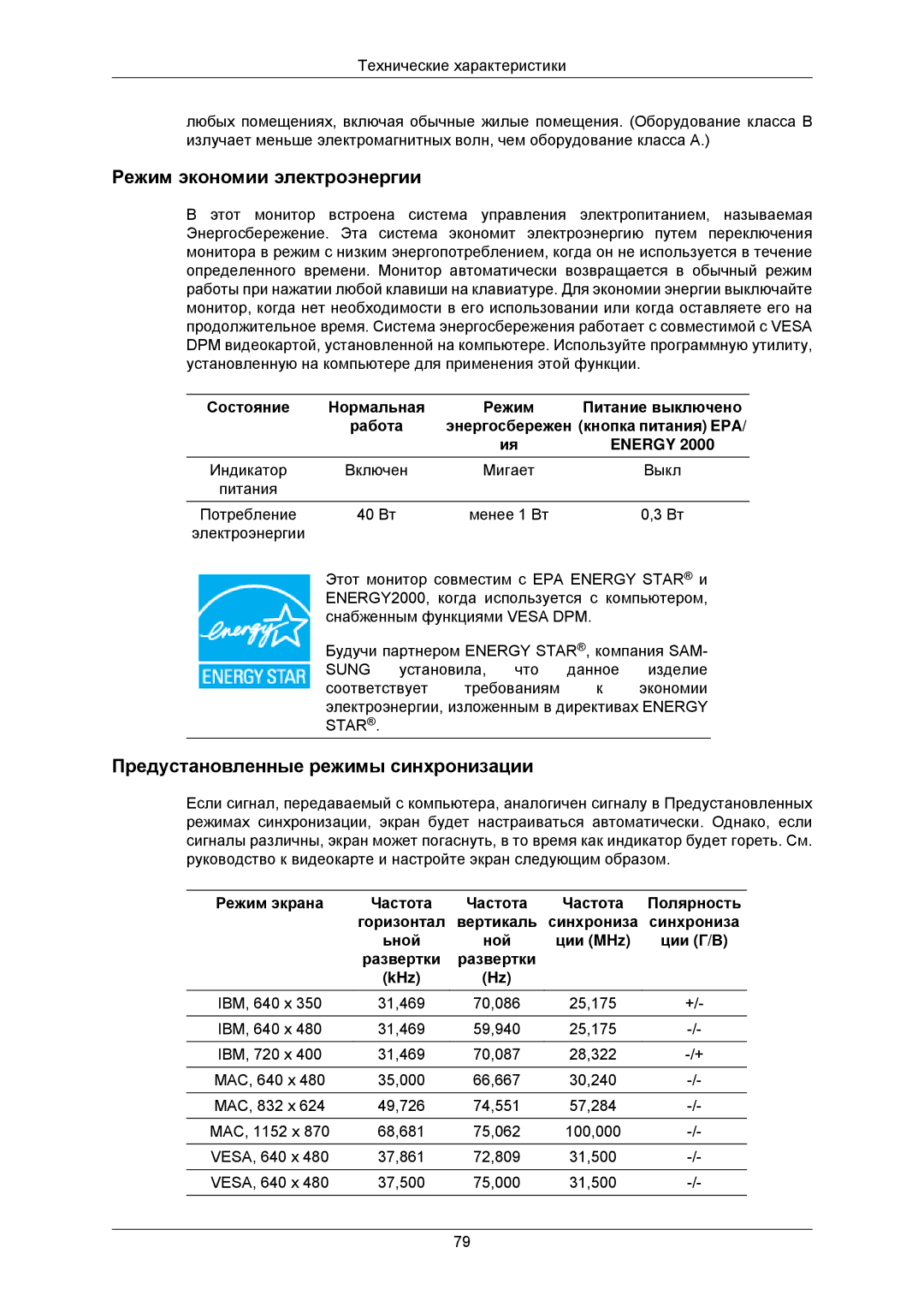 Samsung LS22TWASV/CI, LS19TWUSU/CI, LS20TWUSX/CI, LS19TWASU/CI, LS19TWASX/CI, LS20TWASU/CI manual Режим экономии электроэнергии 