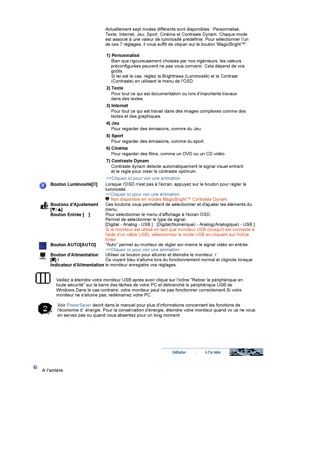 Samsung LS19UBPESQ/EDC, LS19UBQESQ/EDC manual Larrière 