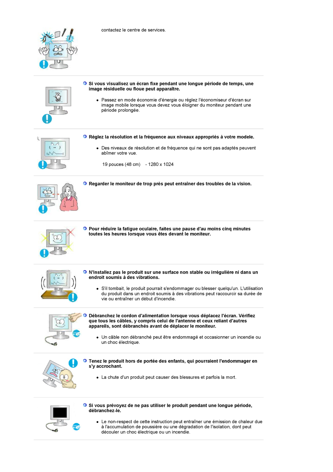 Samsung LS19UBPESQ/EDC, LS19UBQESQ/EDC manual Contactez le centre de services 