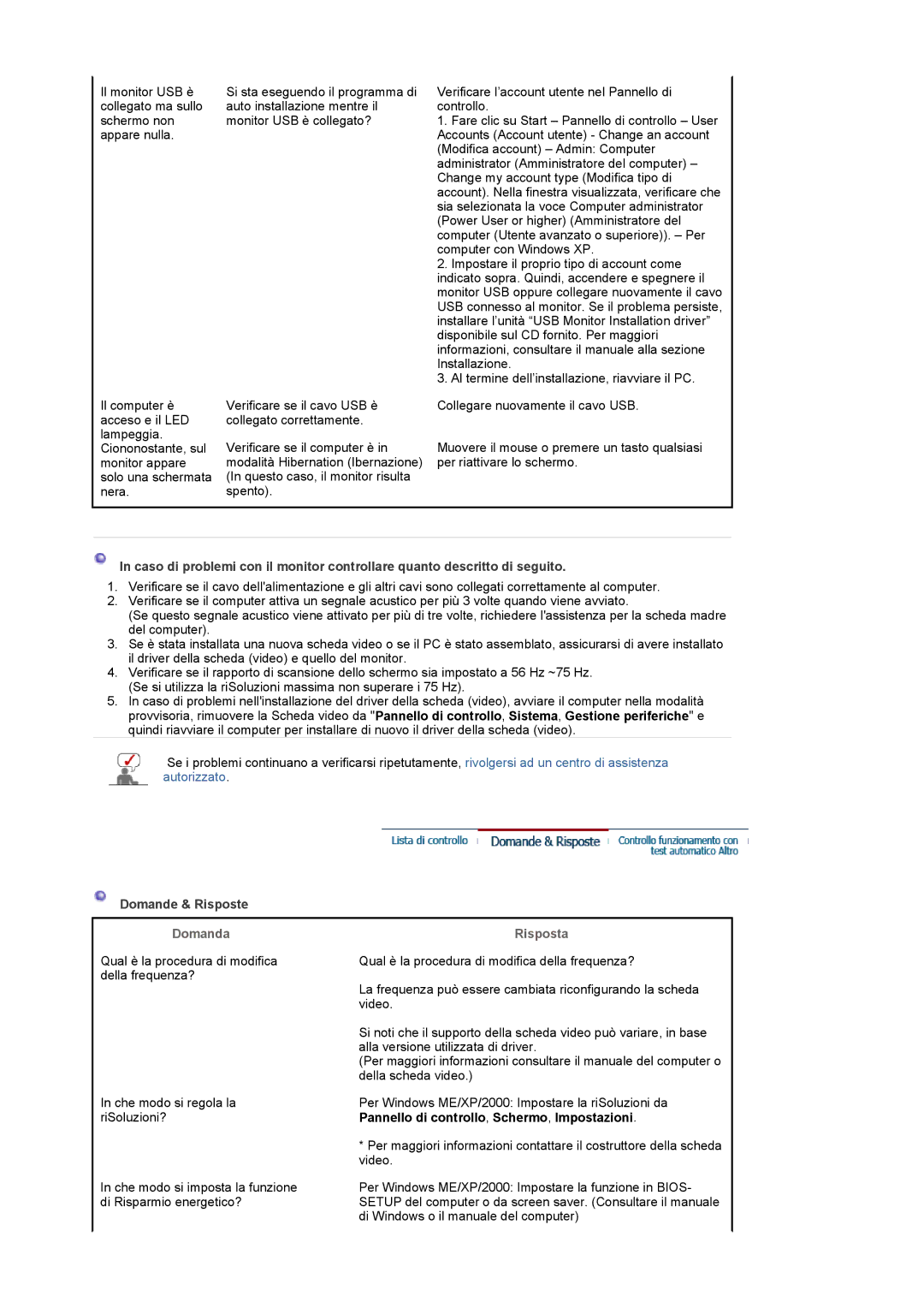 Samsung LS19UBPESQ/EDC, LS19UBQESQ/EDC manual Domande & Risposte, Domanda, Risposta 