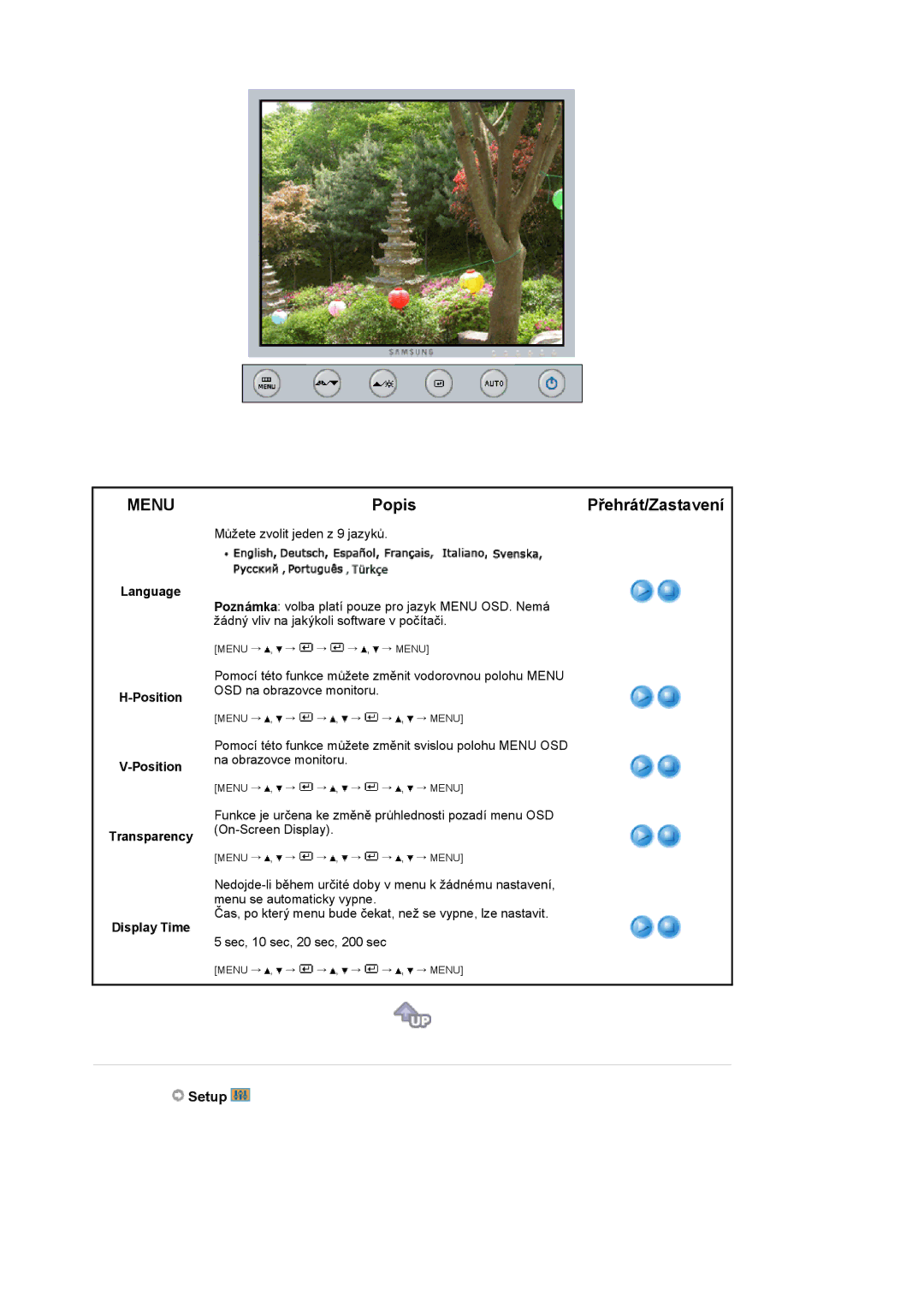 Samsung LS19UBPESQ/EDC, LS19UBQESQ/EDC manual Language Position, Transparency, Display Time 