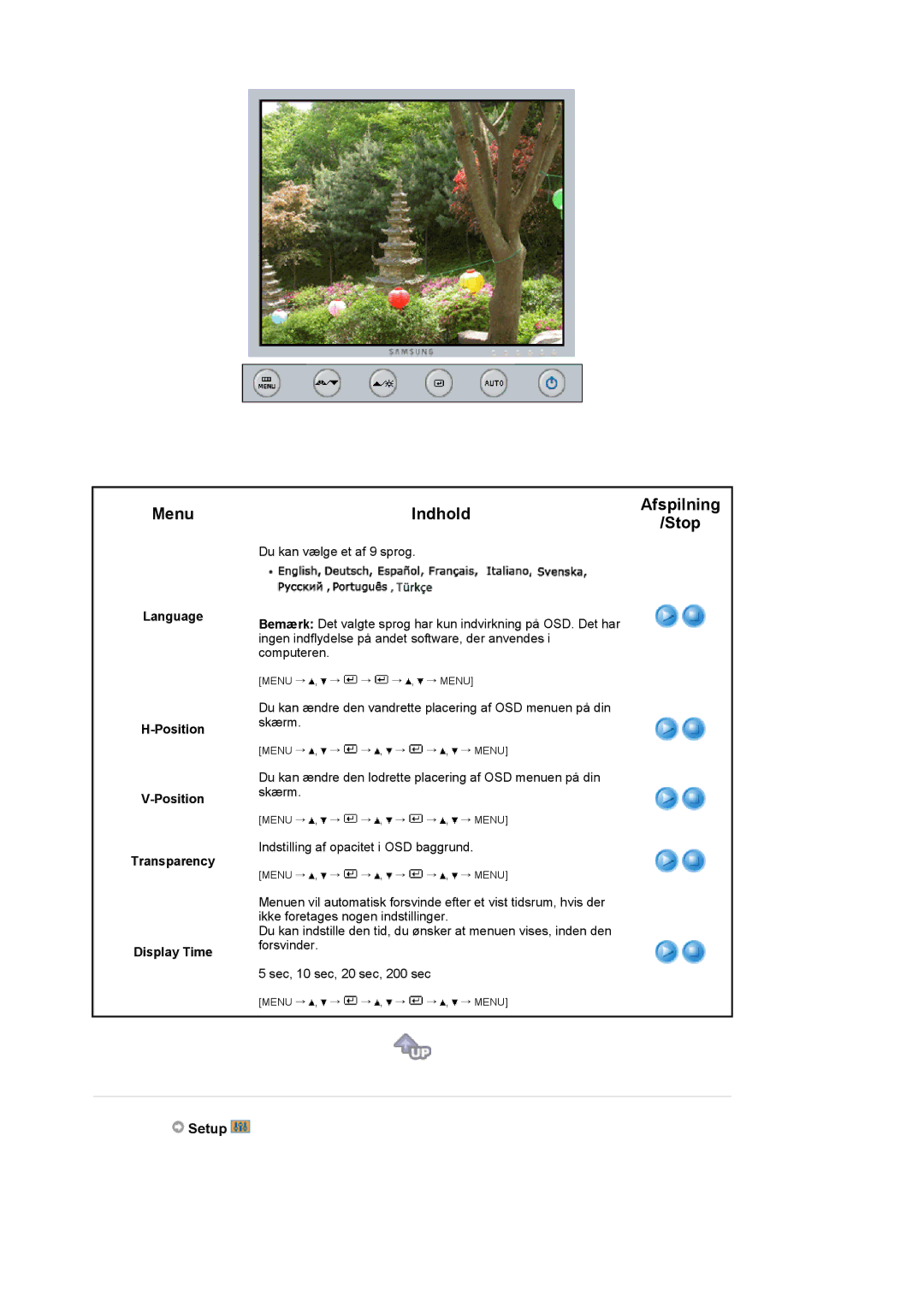 Samsung LS19UBPESQ/EDC, LS19UBQESQ/EDC manual Language Position Transparency Display Time 