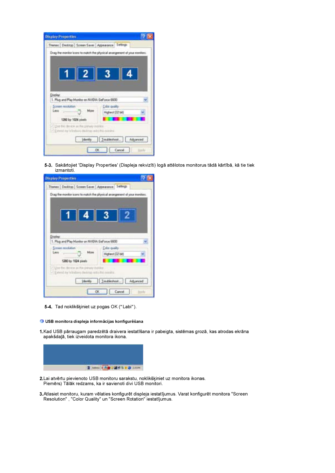 Samsung LS19UBPESQ/EDC manual USB monitora displeja informācijas konfigurēšana 