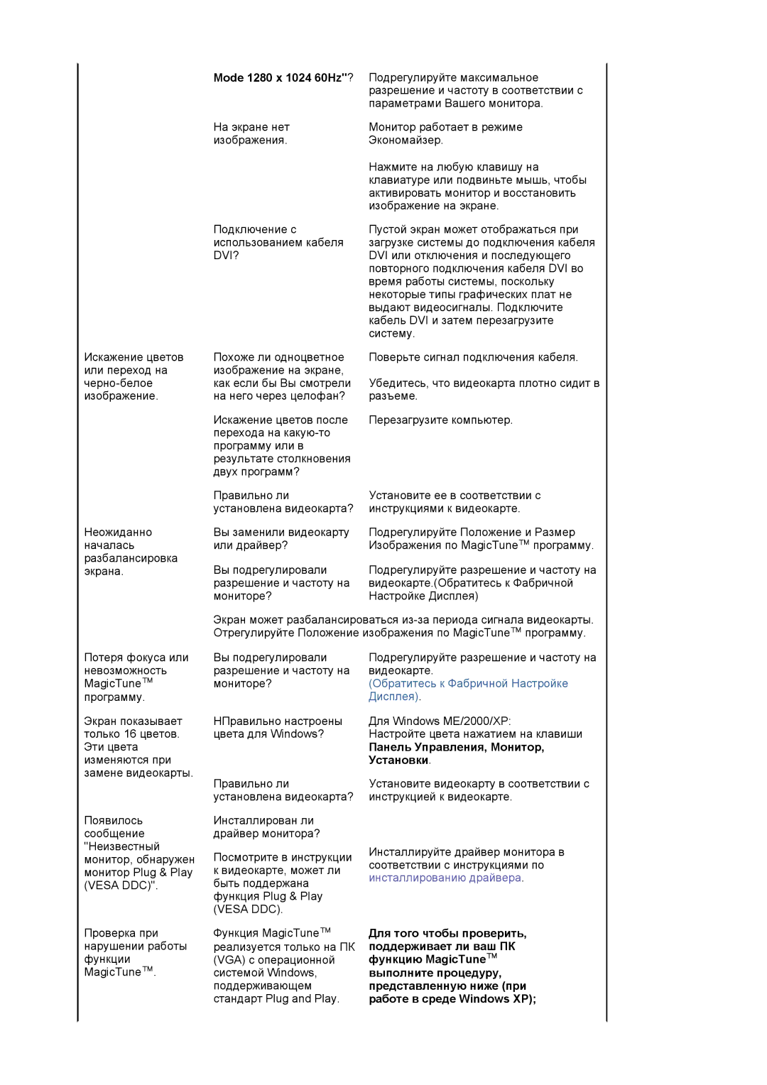 Samsung LS19VDPXBQ/EDC, LS19VDPXHQ/EDC, LS17VDPXHQ/EDC, LS19VDPXFV/EDC manual Панель Управления, Монитор, Установки 