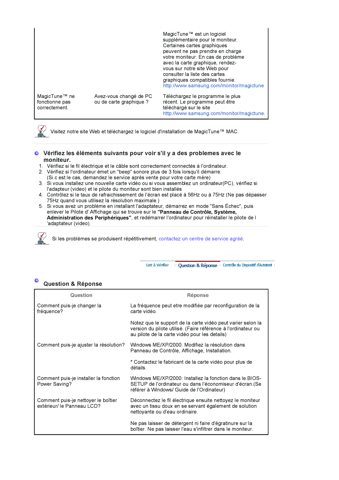 Samsung LS19VDPXHQ/EDC, LS19VDPXBQ/EDC, LS17VDPXHQ/EDC manual Question & Réponse 