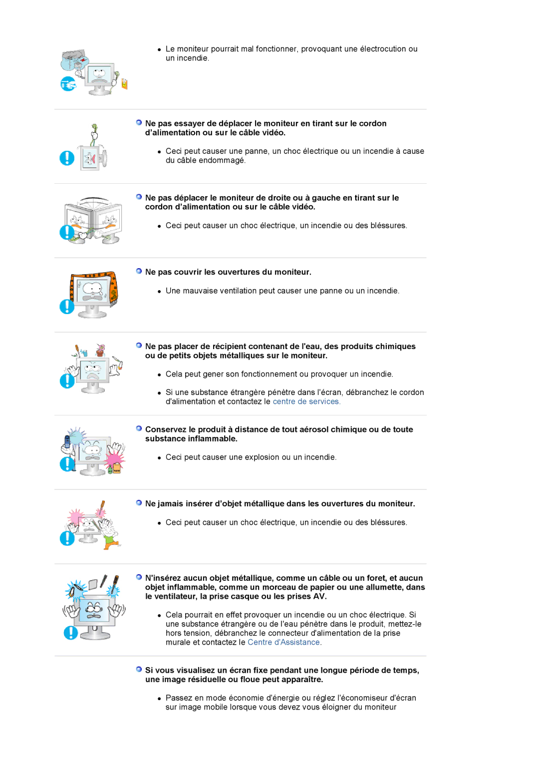 Samsung LS19VDPXHQ/EDC, LS19VDPXBQ/EDC, LS17VDPXHQ/EDC manual Ne pas couvrir les ouvertures du moniteur 