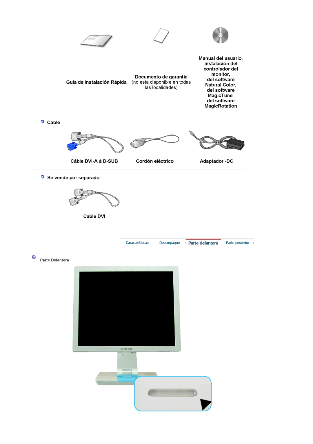 Samsung LS17VDPXHQ/EDC Manual del usuario, Instalación del, Controlador del, Documento de garantia Monitor, Natural Color 