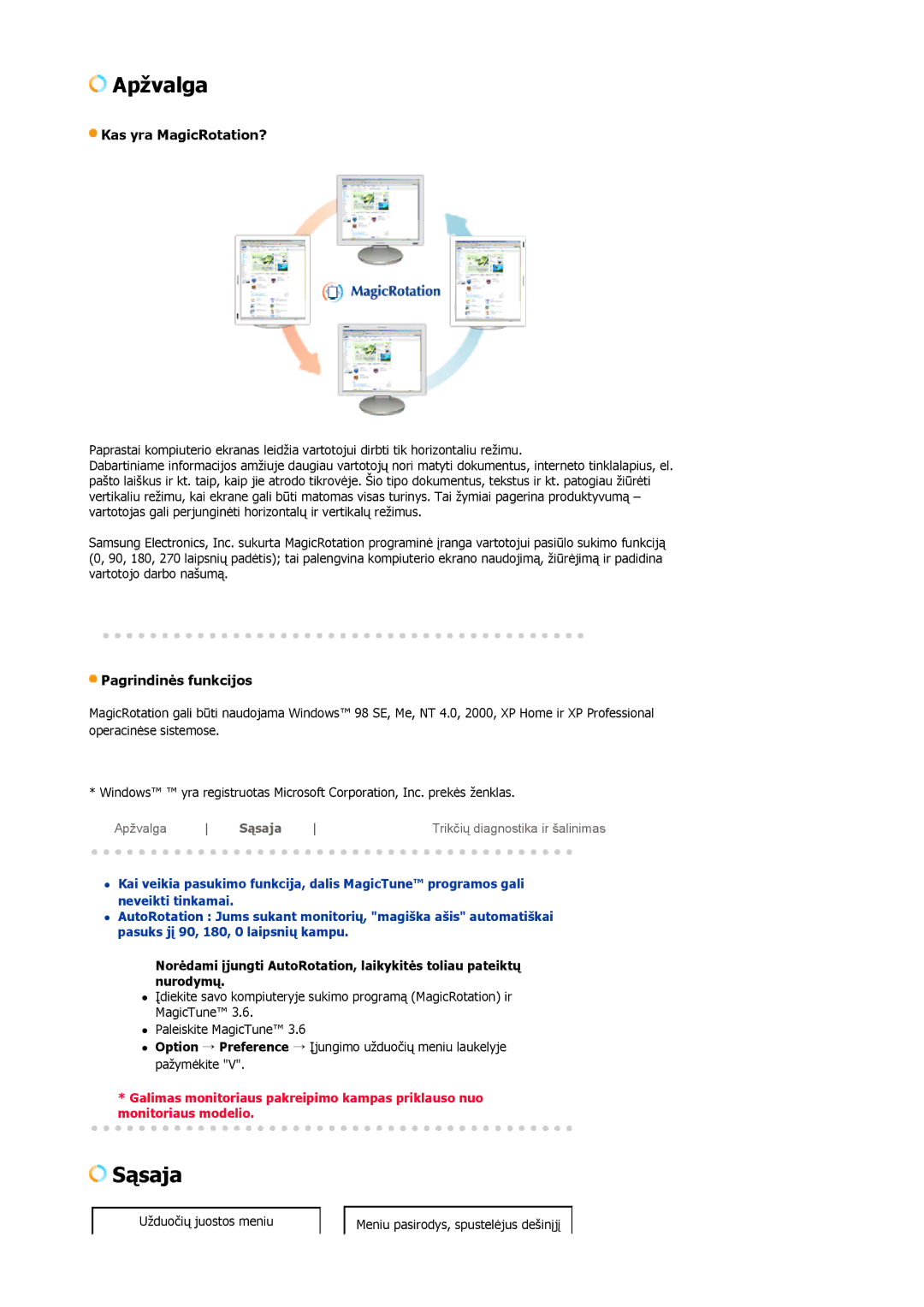 Samsung LS19VDPXHQ/EDC, LS19VDPXBQ/EDC, LS17VDPXHQ/EDC manual Sąsaja 