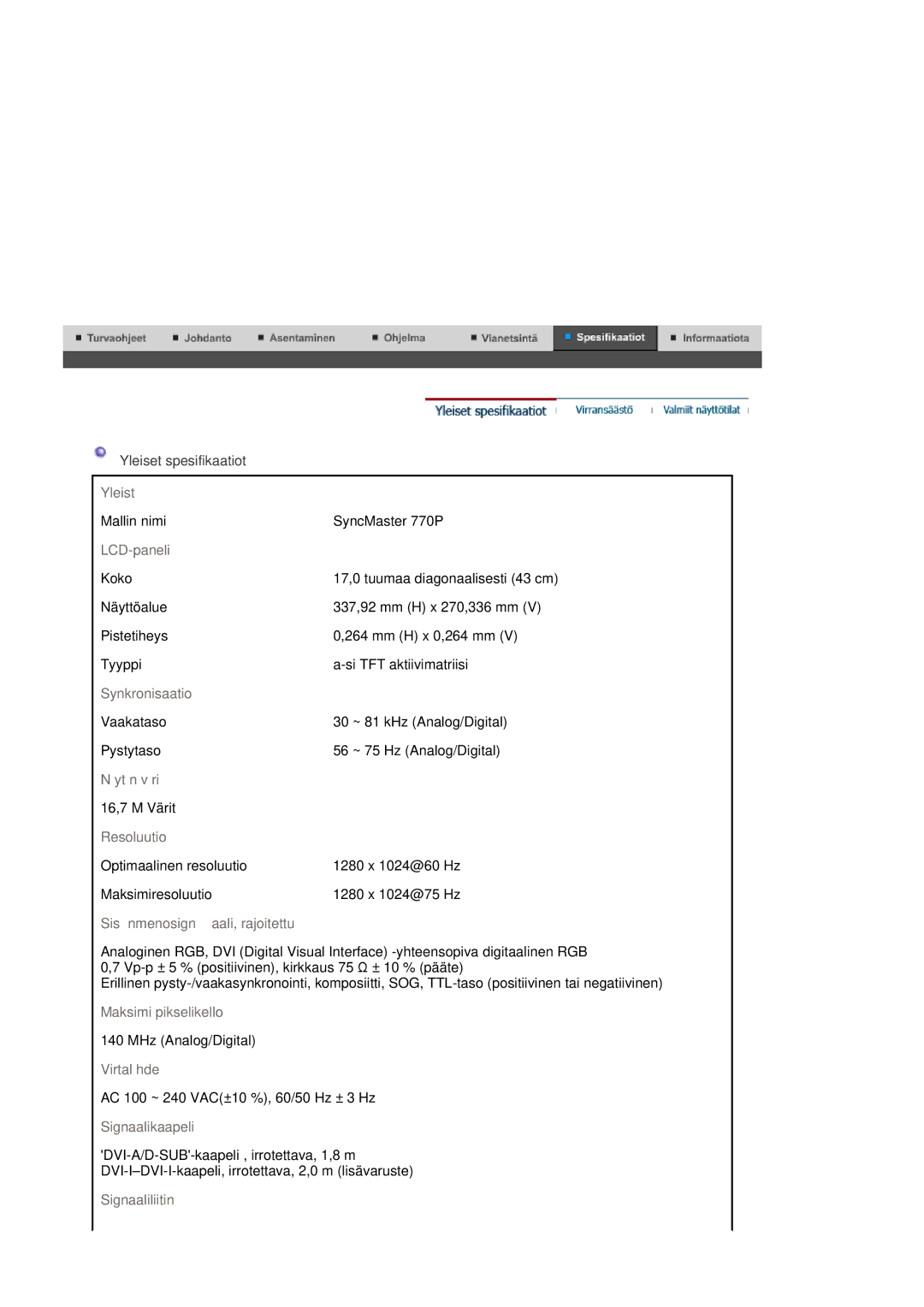 Samsung LS19VDPXHQ/EDC, LS19VDPXBQ/EDC manual Yleistä 