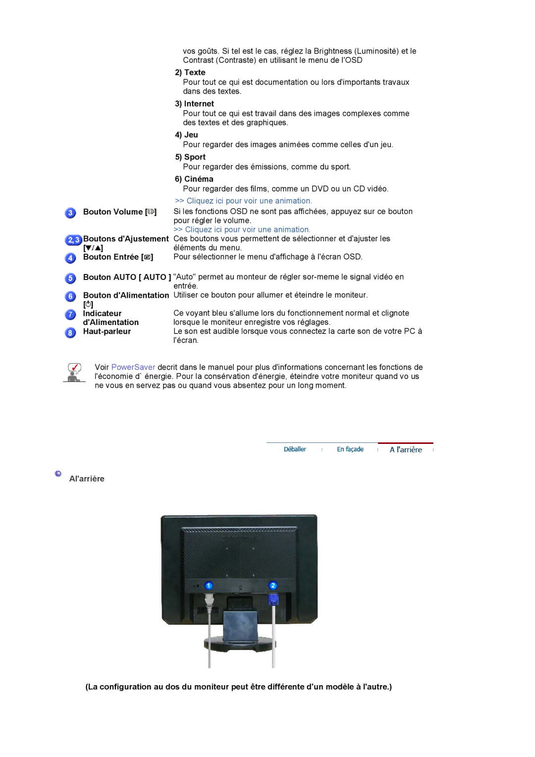 Samsung LS19WJNKS/EDC manual Alarrière 