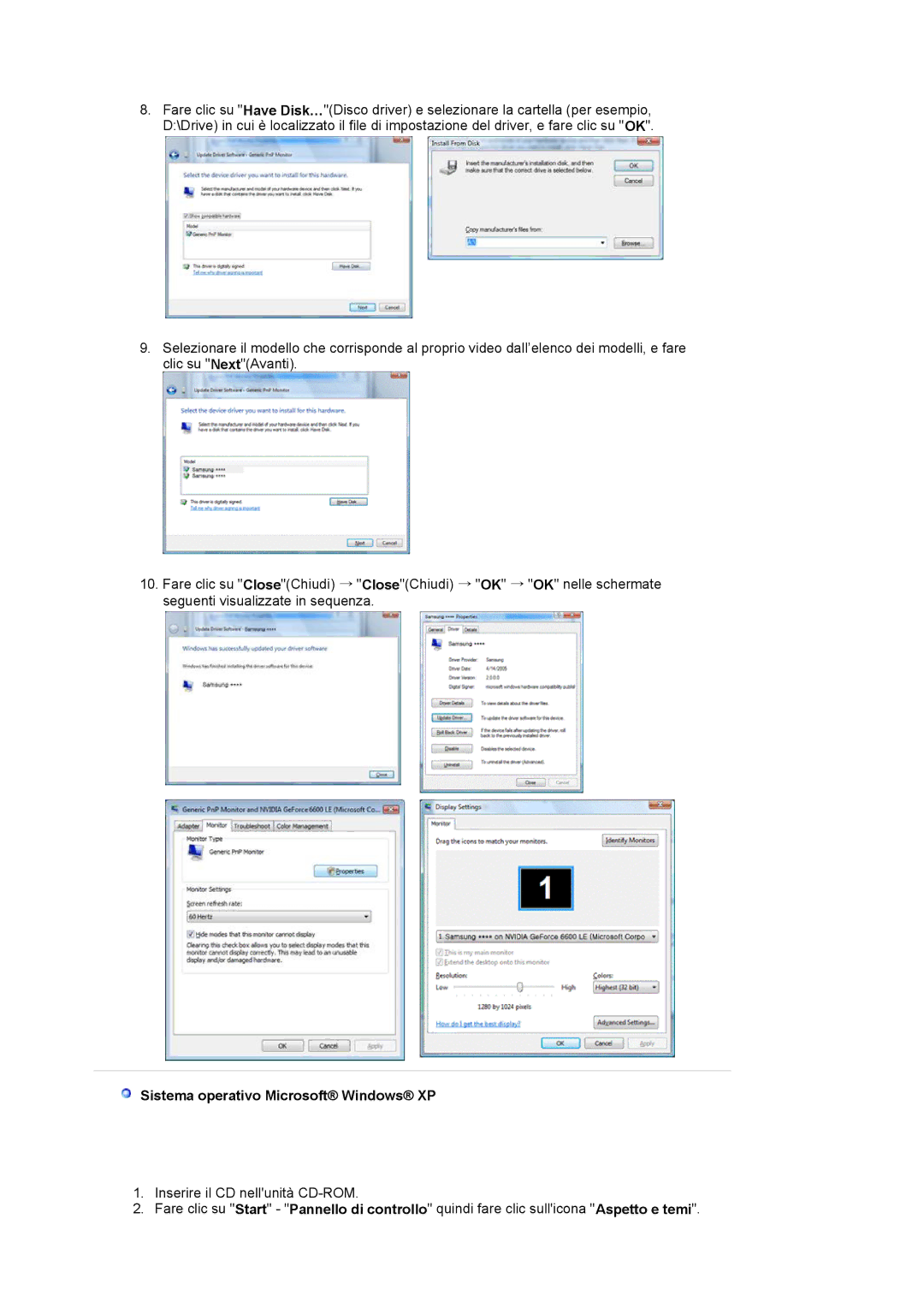 Samsung LS19WJNKS/EDC manual Sistema operativo Microsoft Windows XP 