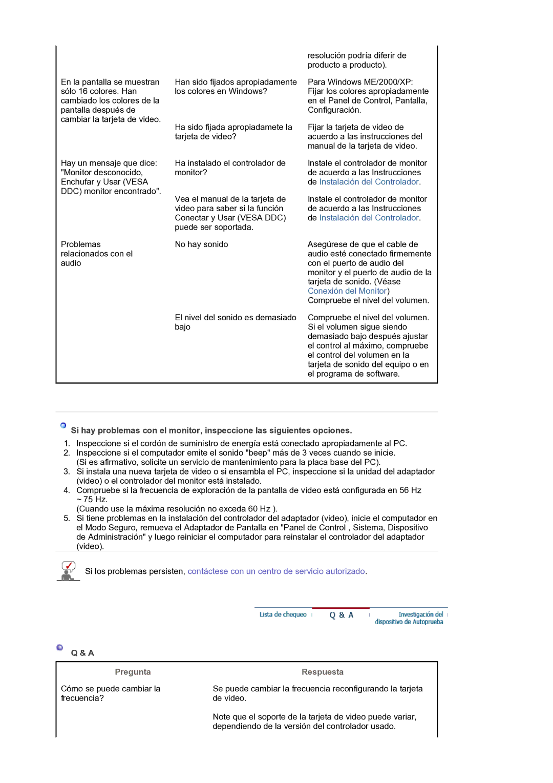 Samsung LS19WJNKS/EDC manual Pregunta 