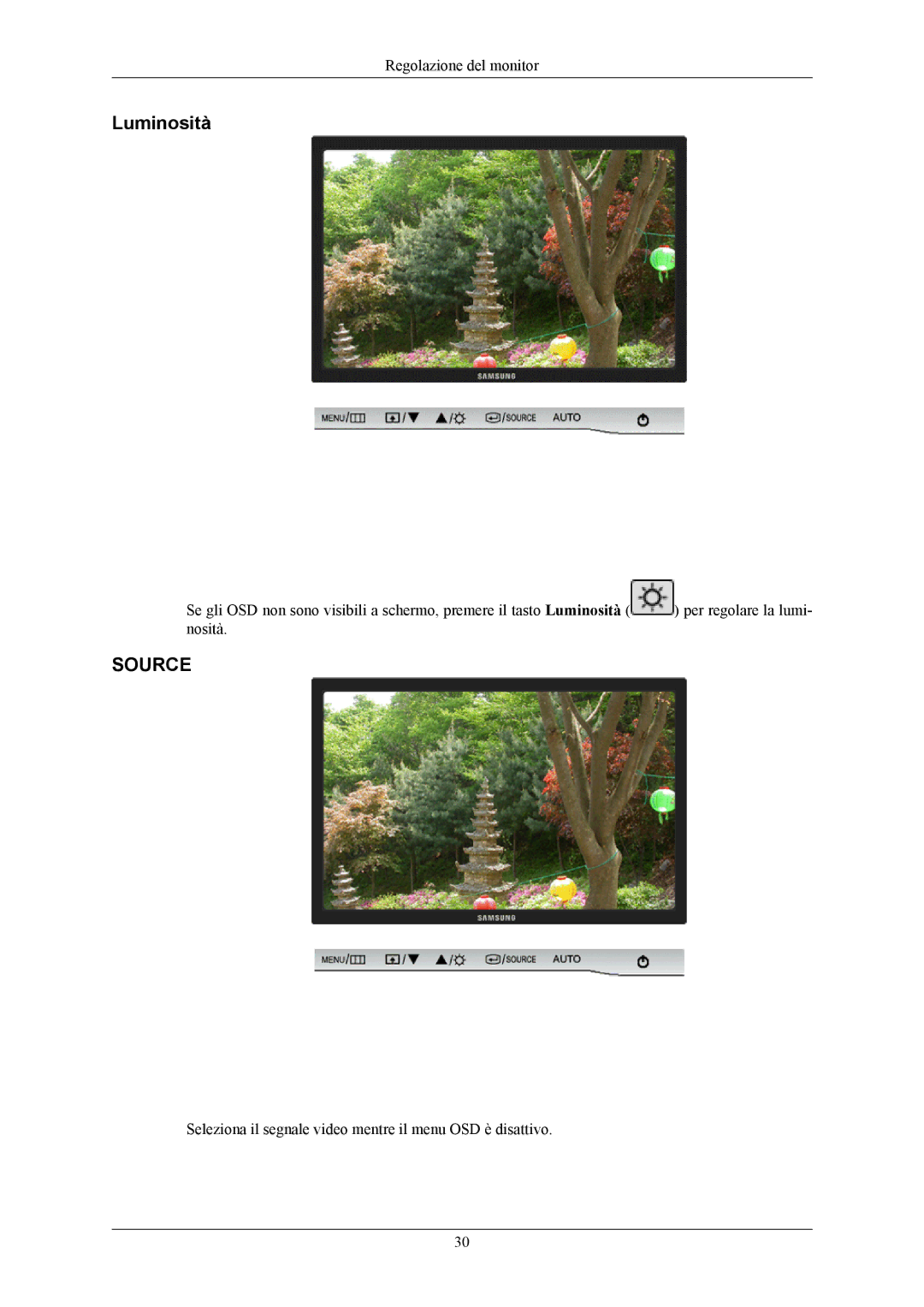 Samsung LS20AQWJFV/EDC, LS22AQWJFV/EDC manual Luminosità, Source 