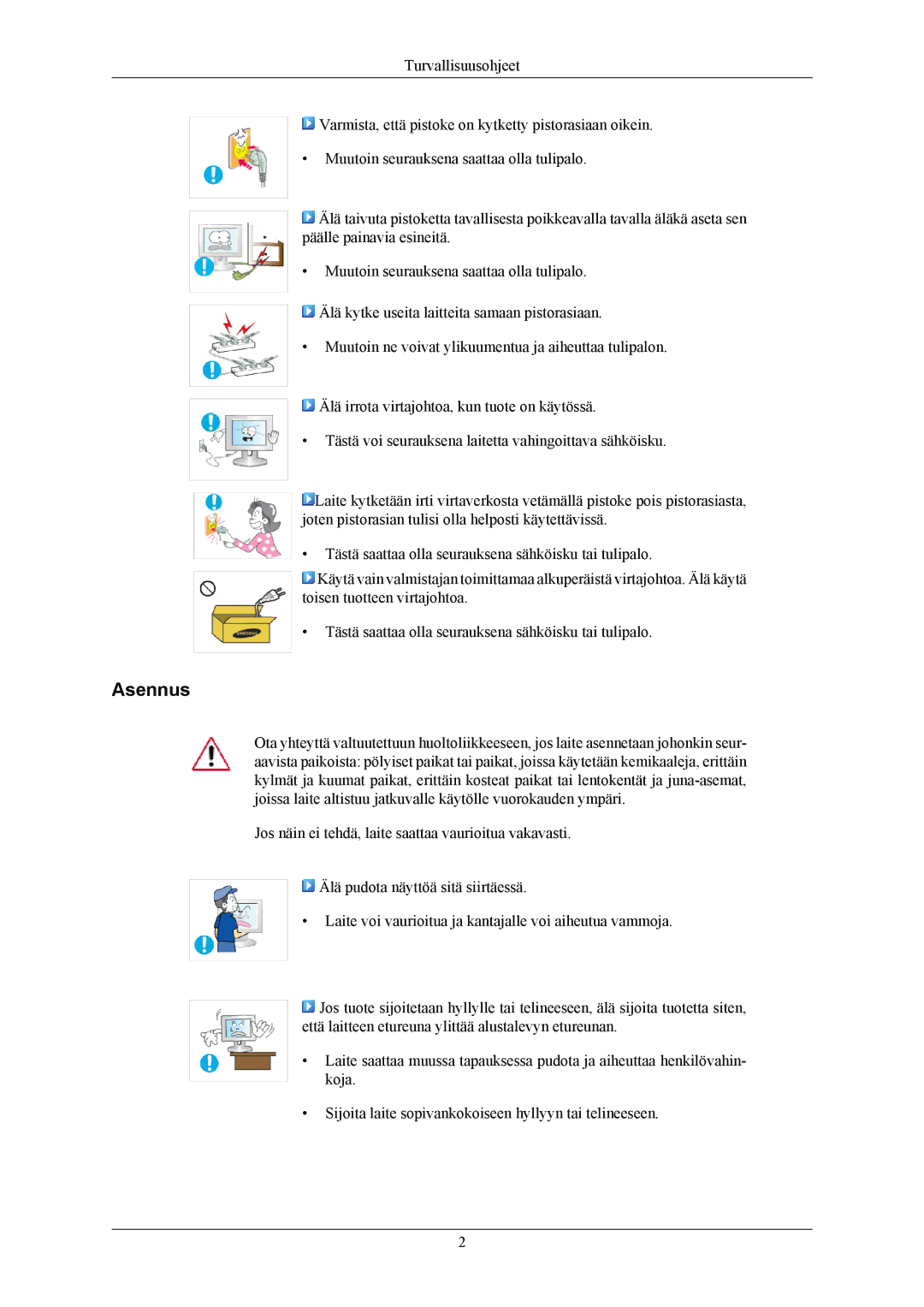 Samsung LS22AQWJFV/EDC, LS20AQWJFV/EDC manual Asennus 