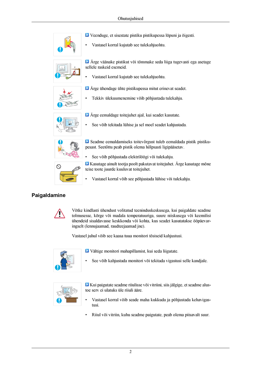 Samsung LS22AQWJFV/EDC, LS20AQWJFV/EDC manual Paigaldamine 