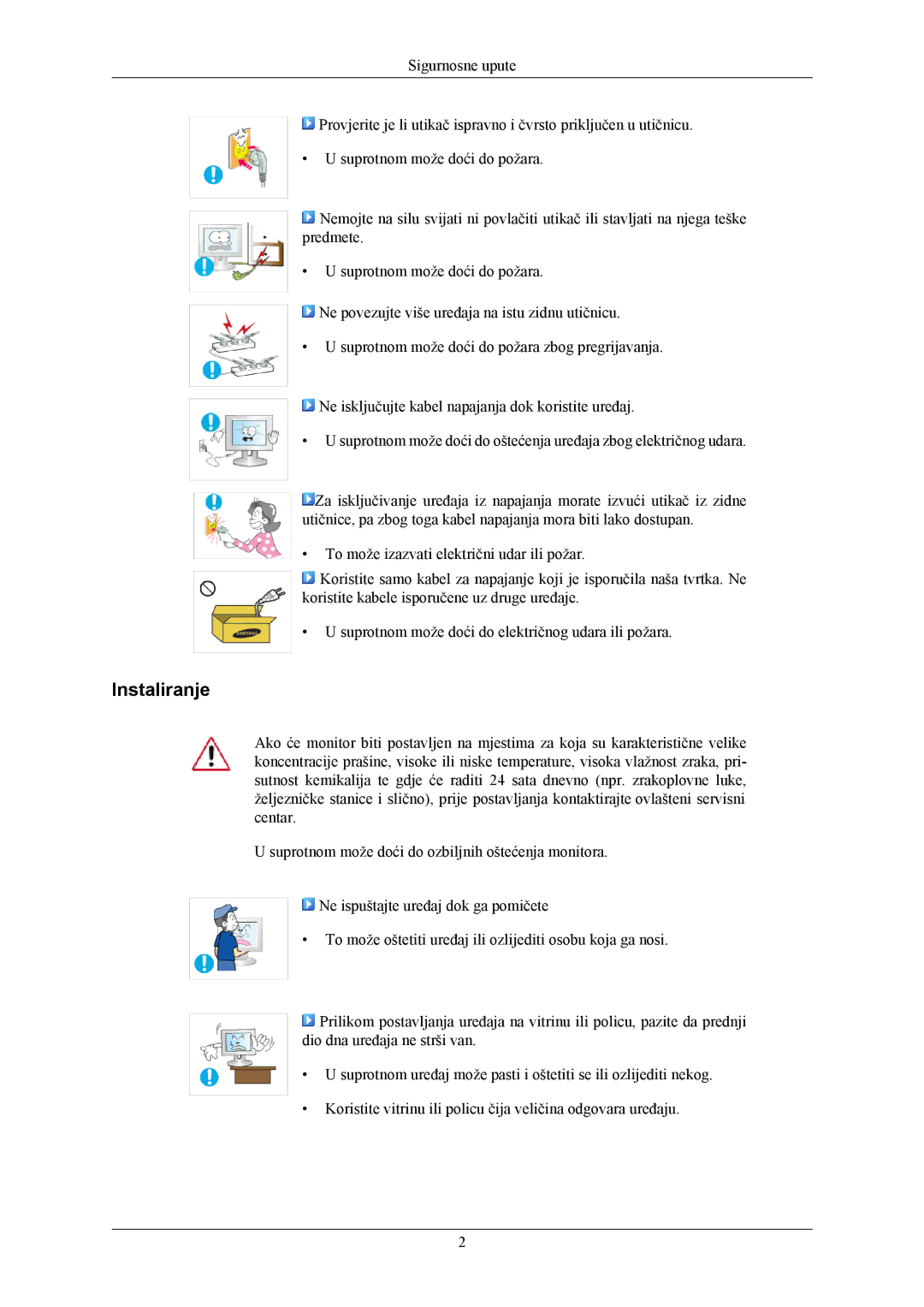 Samsung LS22AQWJFV/EDC, LS20AQWJFV/EDC manual Instaliranje 