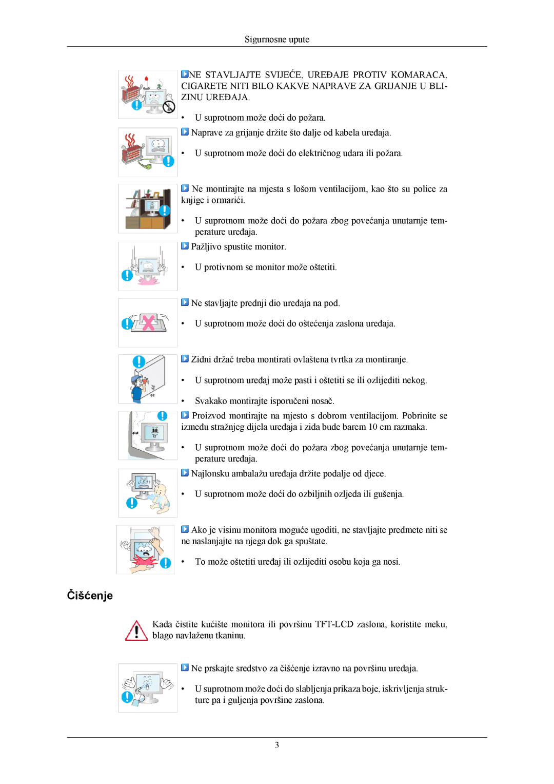 Samsung LS20AQWJFV/EDC, LS22AQWJFV/EDC manual Čišćenje 