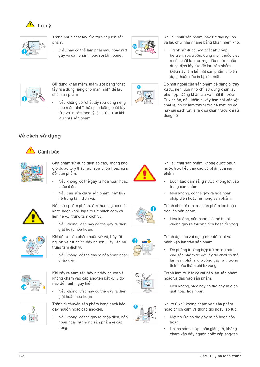 Samsung LS20B3UVMV/ZA manual Về cách sử dụng 