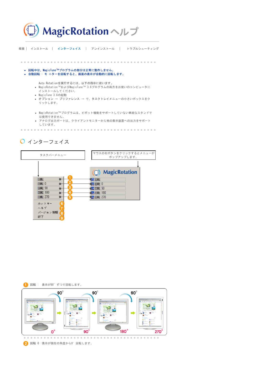 Samsung LS20BRBASZ/XSJ manual インターフェイス 