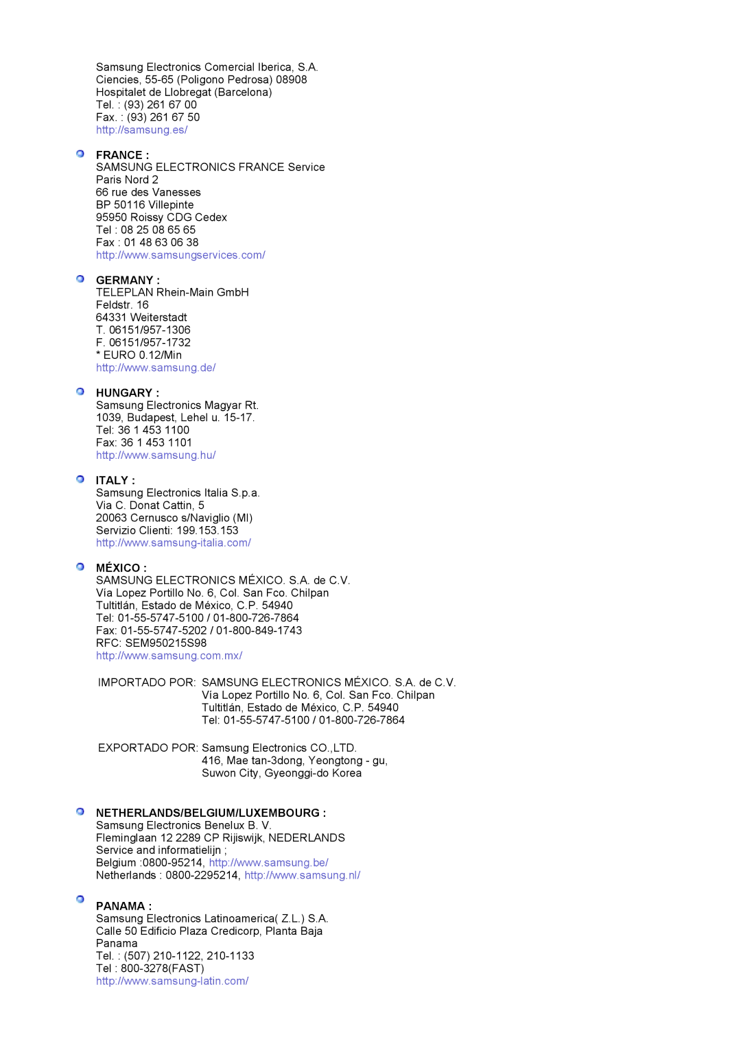 Samsung LS20BRCASZ/EDC manual Germany 